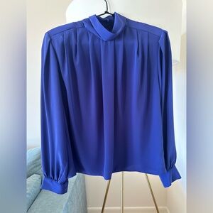 High-Neck Collar Vintage Blouse